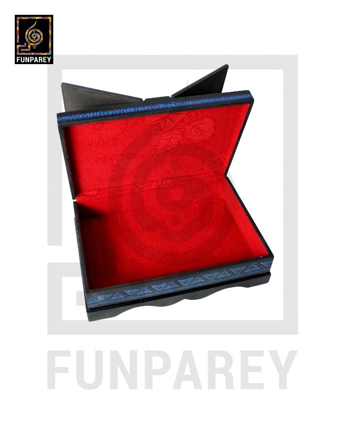 Handmade Wooden Quran Box 12x8 with Lacquer Art