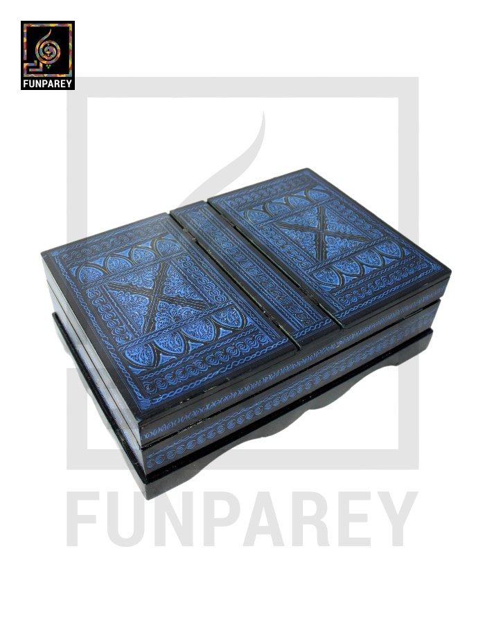 Handmade Wooden Quran Box 12x8 with Lacquer Art