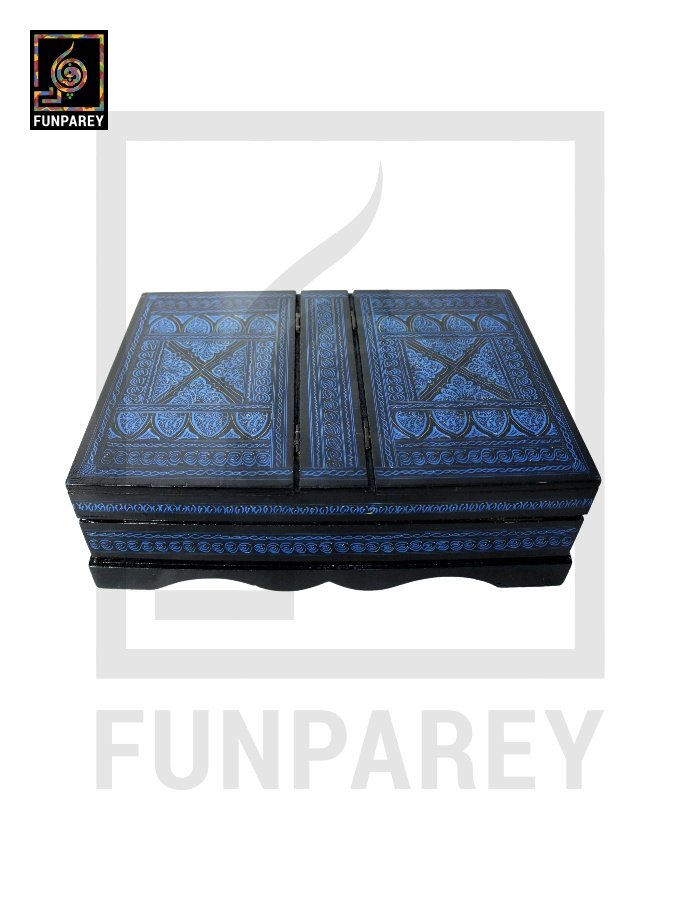 Handmade Wooden Quran Box 12x8 with Lacquer Art