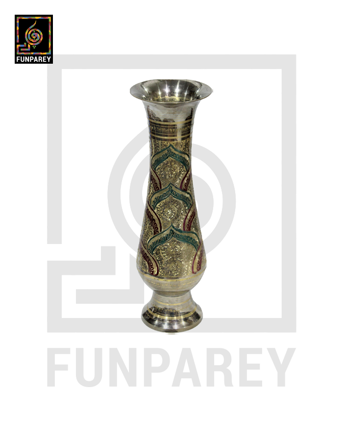 Handmade 12" Brass Vase Pair 'Horizon'