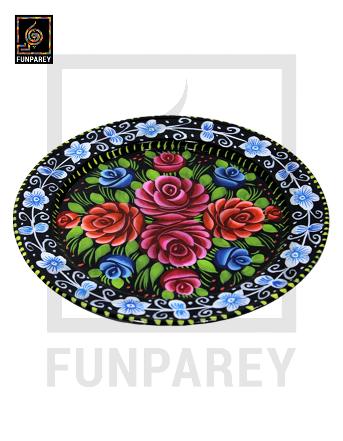 Tamchini Chainak Set (Truck Art Enamelware Tea Set) - Black