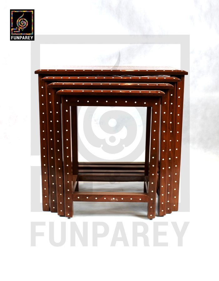 Nesting Tables With Galahad White Fiber Work