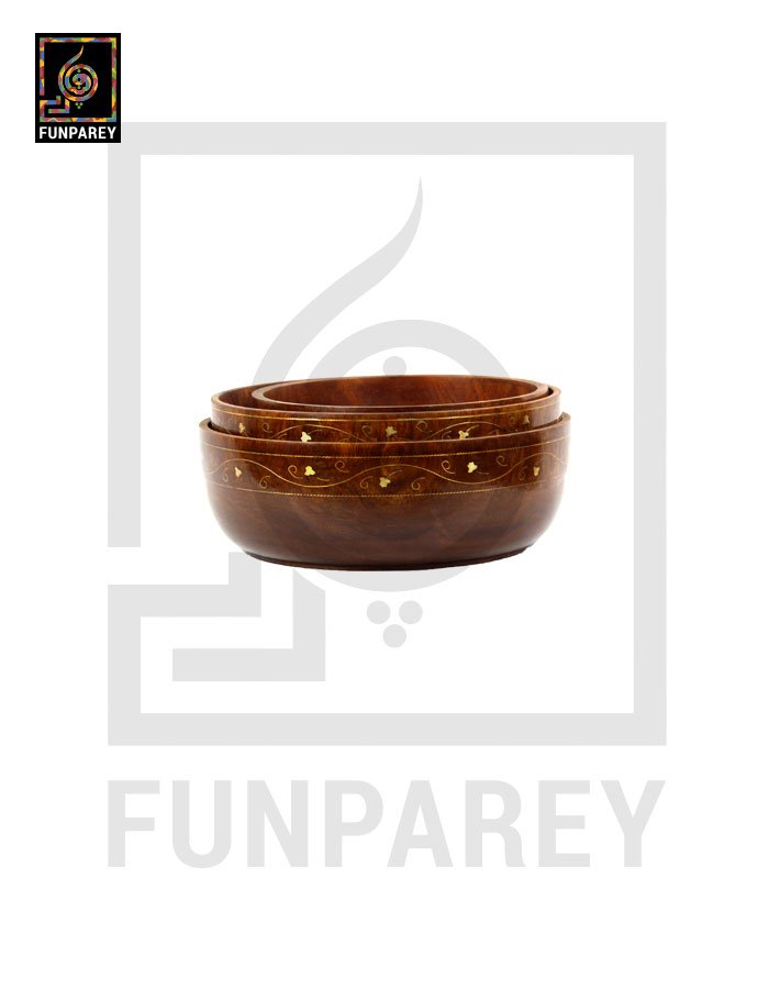 Handmade Wooden Bowl Set (3 Pieces)