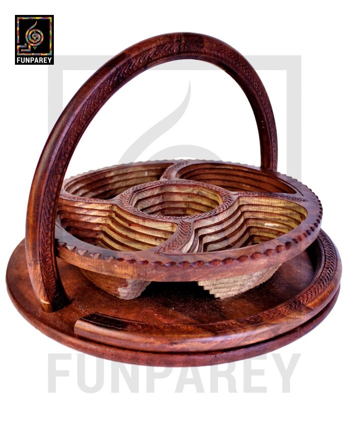 Handmade Wooden Premium Spring Tray 18"