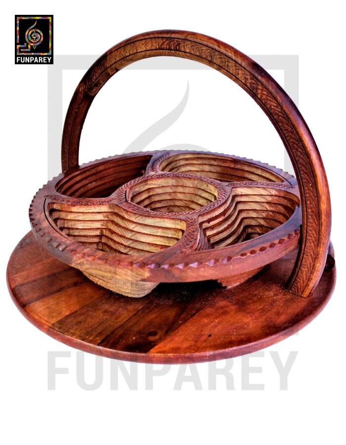 Handmade Wooden Premium Spring Tray 18"