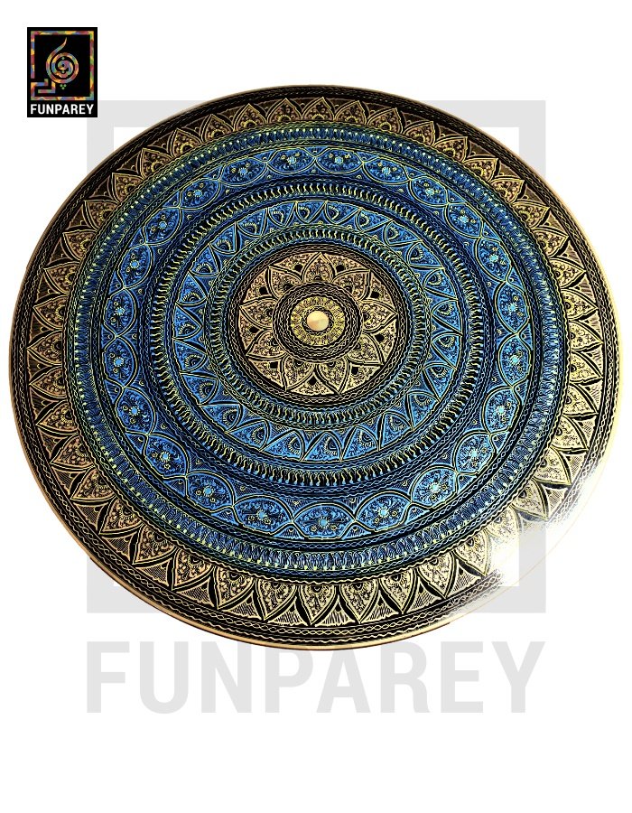 Wooden Table with Naqshi Art - 24"
