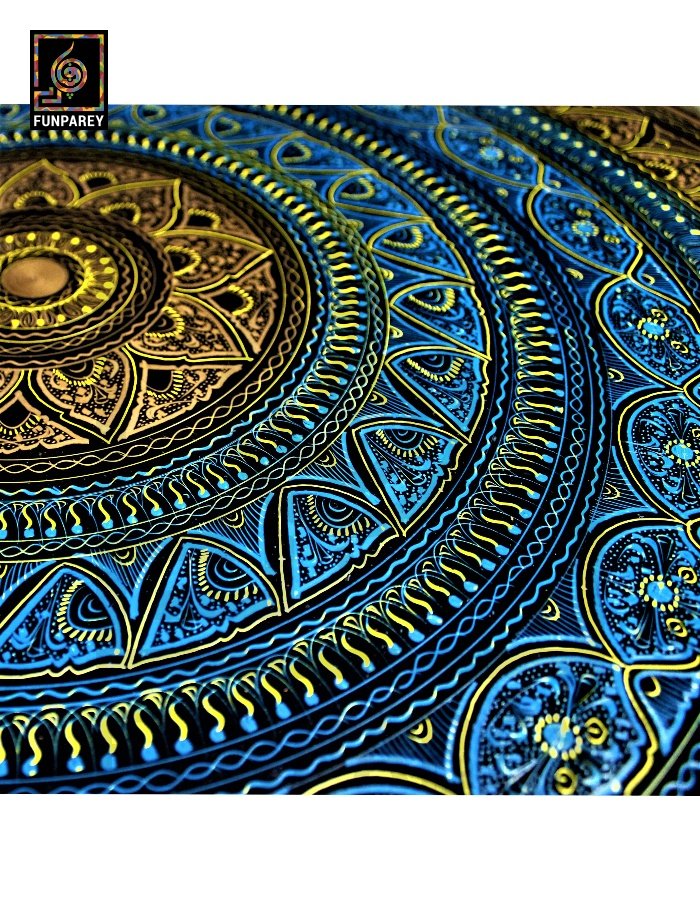 Wooden Table with Naqshi Art - 24"