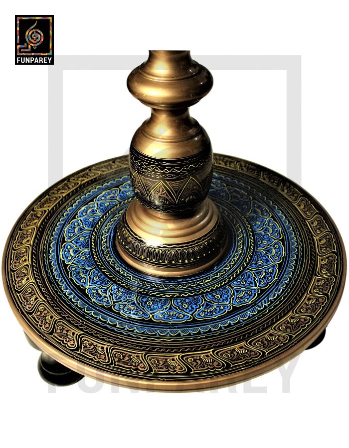 Wooden Table with Naqshi Art - 24"