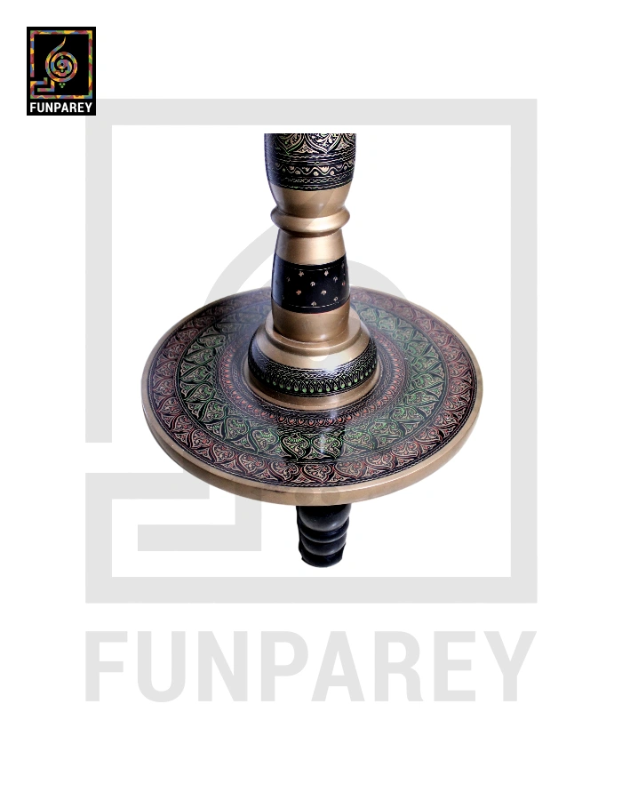 Wooden Table with Naqshi Art - 24"