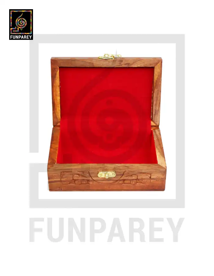 Hand Carved Premium Wooden Jewelry Box 4/6 Slim