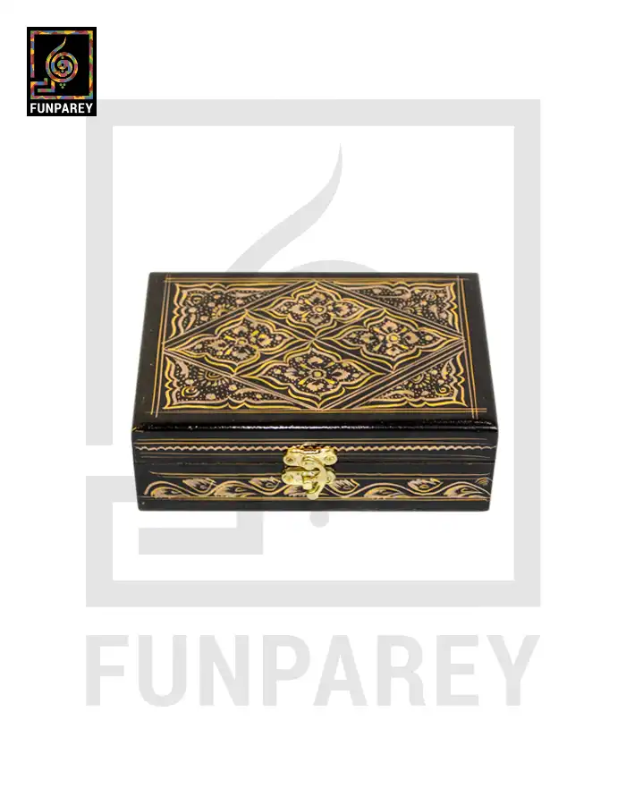 Jewelry Box With Nakshi Art - Golden 4/6