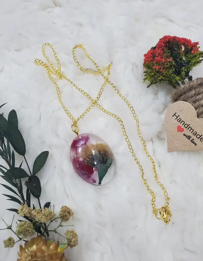 Botanical Dried Flowers Pendant