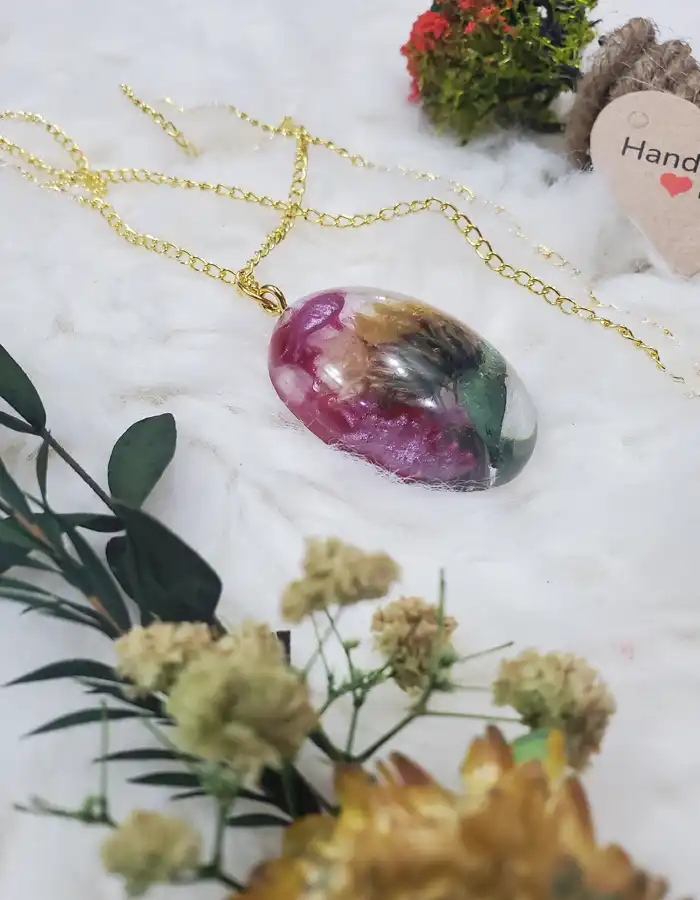 Botanical Dried Flowers Pendant