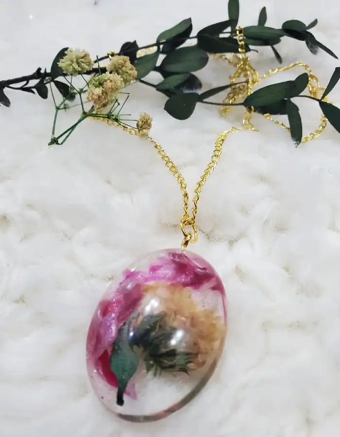 Botanical Dried Flowers Pendant