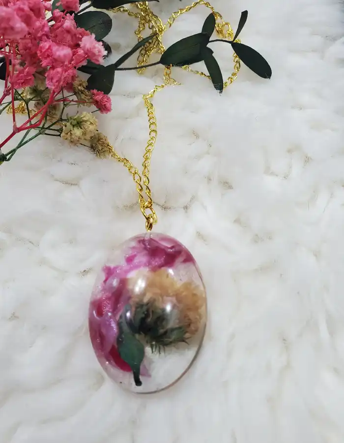 Botanical Dried Flowers Pendant