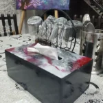 Epoxy Resin Tissue Box - Red & White 03