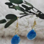 Handcrafted Blue Resin Earrings 04