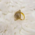 Handcrafted Resin Ring Gold Glitter 03