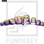 Matryoshka Russian Dolls Babushka Nesting Doll Set – Purple 5pcs (5)