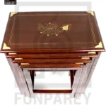Nesting Tables With Distinct Brass Work