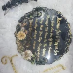 Resin Botanical Plaque With Stand - Custom Color and Design 03