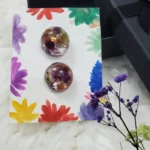 Resin Filled Botanical Earrings 01