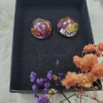 Resin Filled Botanical Earrings 04