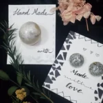 Resin Jewellery Set - Ring & Earrings - Silver Flakes 05