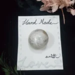 Resin Jewellery Set - Ring & Earrings - Silver Flakes 08