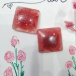 Sparkling Cherry Resin Earrings 02