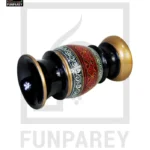 Wooden Flower Pot With Nakshi Art – 9″ Red And Black (3)