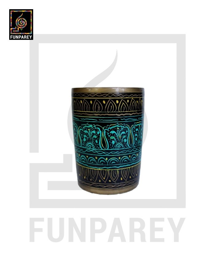 Accessory Jar Cylindrical with Lacquer Art