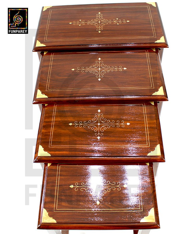 Nesting Tables With Standard Brass Work