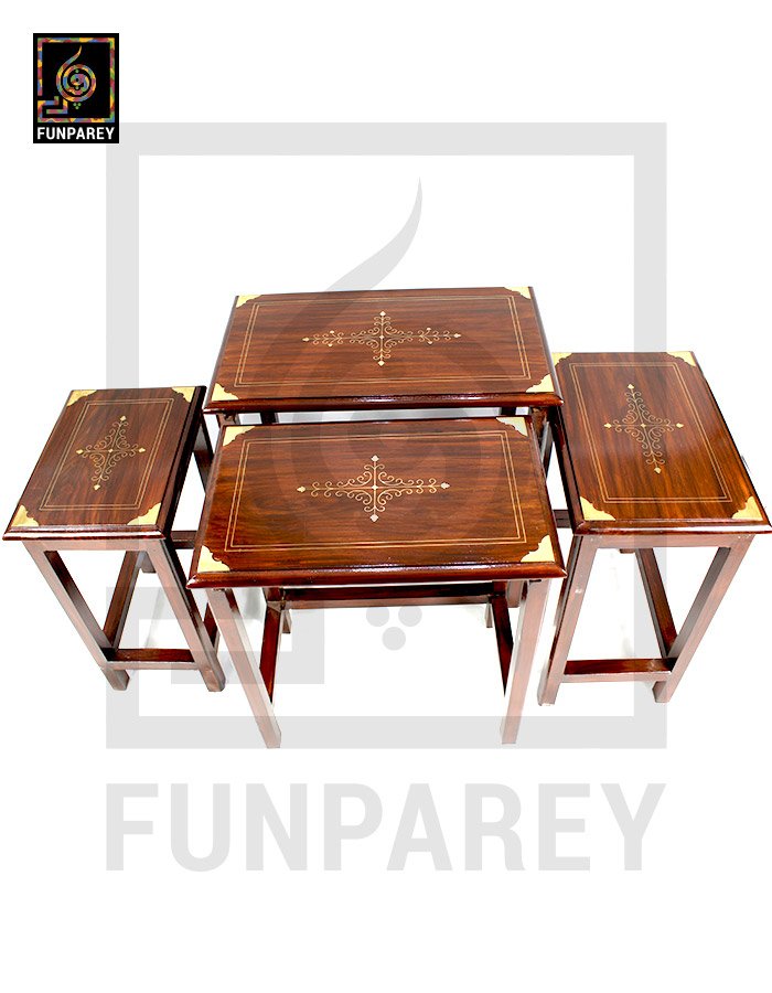 Nesting Tables With Standard Brass Work