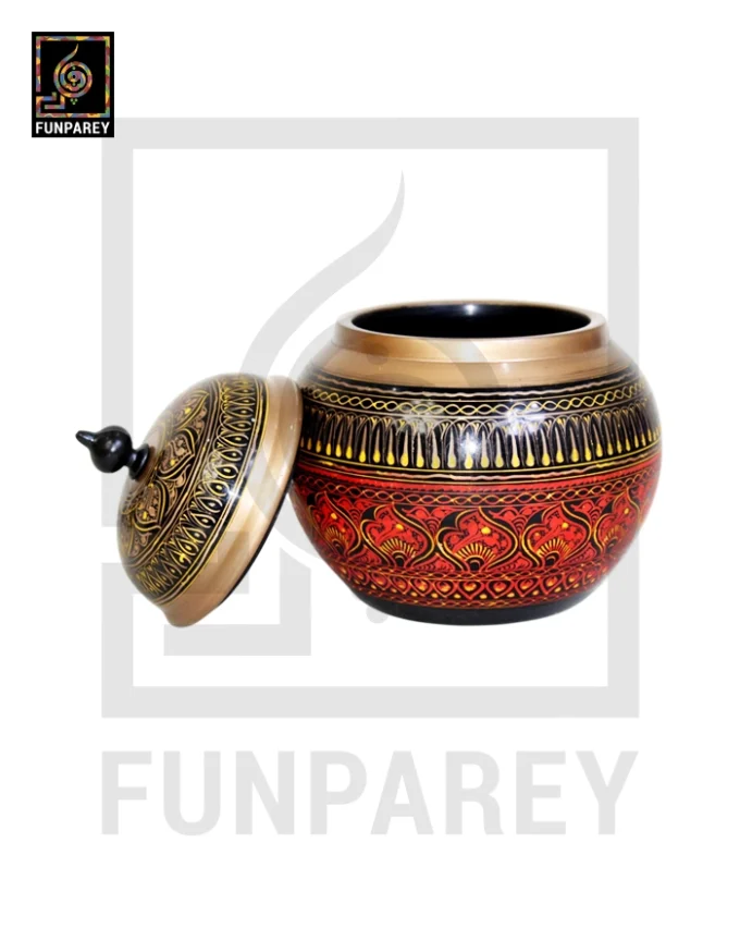 Dome Candy Jar with Nakshi Art – Atishi Gold