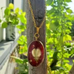 Garnet Jasmine Pendant - Bud of Love 04