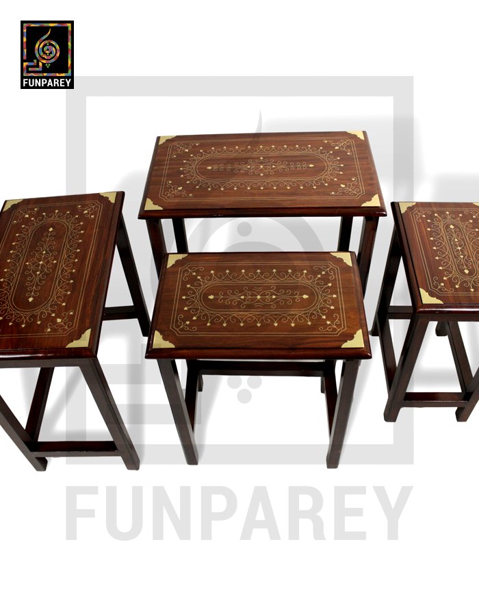 Nesting Tables With Galahad Brass Work