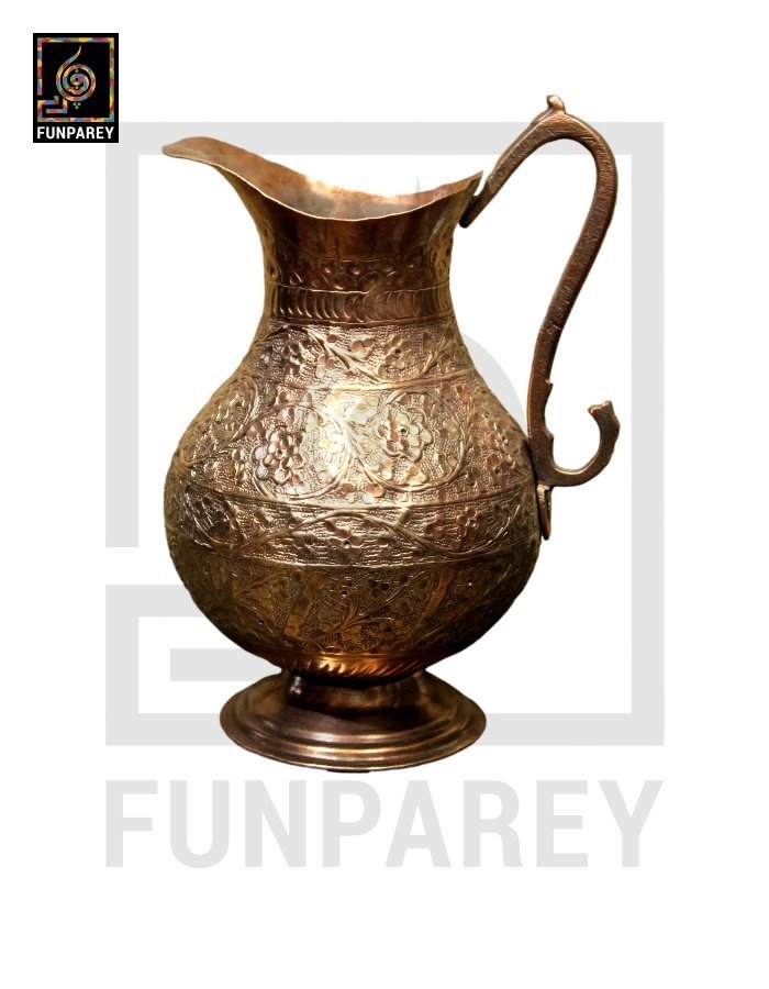 Hand Crafted Antique Whole Copper Pitcher 16 (RARE)