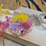 Hand Crafted Resin Made Keychain - Flora Fused 002