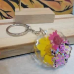 Hand Crafted Resin Made Keychain - Flora Fused 003