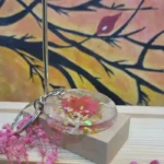 Hand Made Resin Keychain - Bloom Encased 003