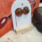Handcrafted Resin Earrings - Bazm-e-Gulistan 002