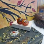 Handcrafted Resin Earrings - Bazm-e-Gulistan 007