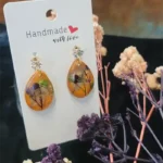 Handcrafted Resin Earrings - Botanical Rites 04