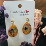 Handcrafted Resin Earrings - Botanical Rites 05