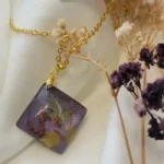 Handcrafted Resin Pendant - Zar-e-Gul 01