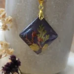 Handcrafted Resin Pendant - Zar-e-Gul 03