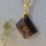 Handcrafted Resin Pendant - Zar-e-Gul 05