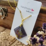 Handcrafted Resin Pendant - Zar-e-Gul 07