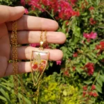 Handcrafted ResinPendant - Blush Bloom 004